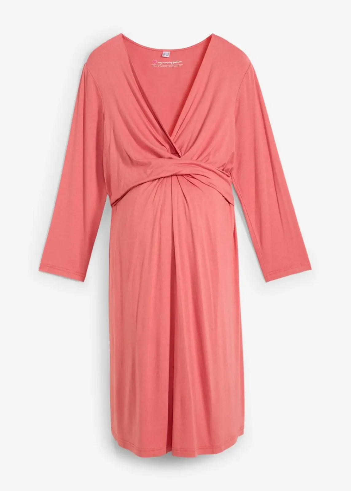 bonprix Bekleidung·Blazer|Umstandsmode^2-in-1 Umstands- und Stillkleid aus Viskose-Stretch rhabarber