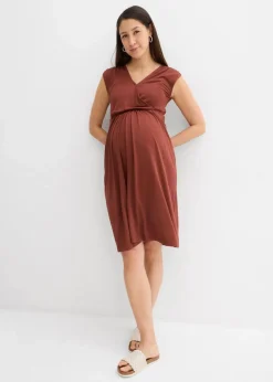 bonprix Bekleidung·Blazer|Umstandsmode^2-in-1 Umstands- und Stillkleid aus weicher Modalmischung mahagonibraun