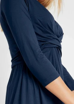 bonprix Nachhaltigere Materialien|Umstandsmode^2-in-1 Umstands- und Stillkleid aus Viskose-Stretch dunkelblau