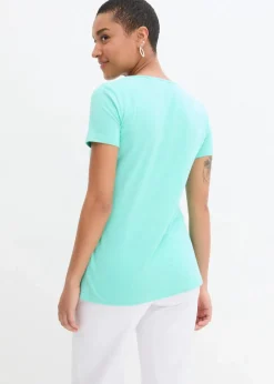 bonprix Umstandsmode|Nachhaltigere Materialien^2-in-1 Umstands- und Stillshirts (2er Pack​) dunkelblau+mentholblau