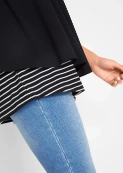 bonprix Bekleidung·Blazer|Umstandsmode^2-in-1 Umstands- und Stillshirt aus Viskose schwarz/weiß gestreift