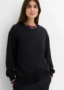 bonprix Bekleidung·Blazer|Umstandsmode^2-in-1 Umstands- und Still-Sweatshirt aus reiner Bio-Baumwolle schwarz