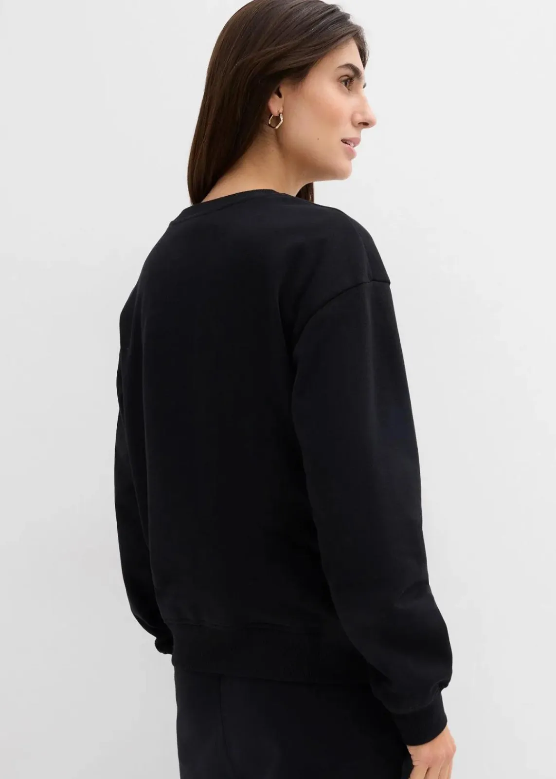 bonprix Bekleidung·Blazer|Umstandsmode^2-in-1 Umstands- und Still-Sweatshirt aus reiner Bio-Baumwolle schwarz