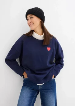 bonprix Bekleidung·Blazer|Nachhaltigere Materialien^2-in-1 Umstands- und Still-Sweatshirt aus Bio-Baumwolle dunkelblau