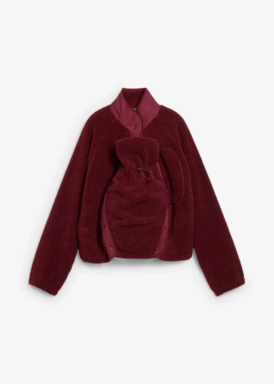 bonprix Bekleidung·Blazer|Umstandsmode^3-in-1 Umstands- und Tragejacke aus Teddyfleece dunkelbeere