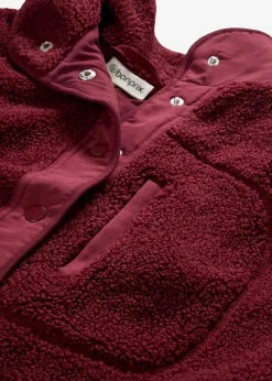 bonprix Bekleidung·Blazer|Umstandsmode^3-in-1 Umstands- und Tragejacke aus Teddyfleece dunkelbeere