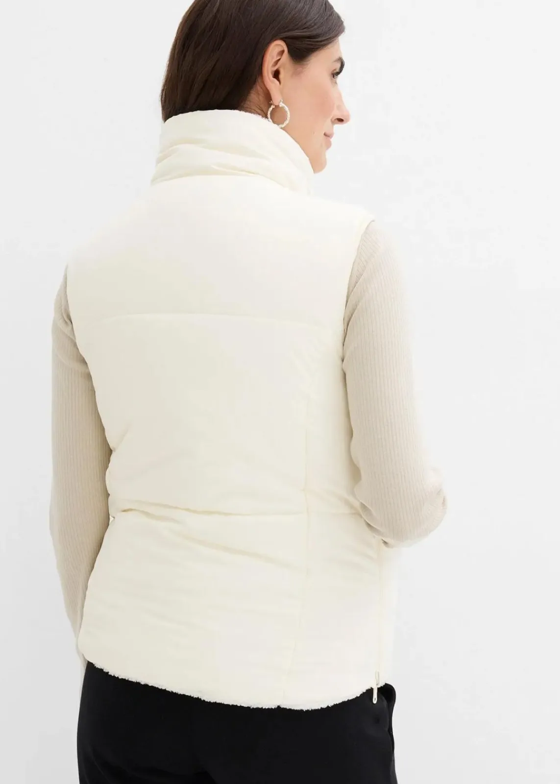 bonprix Bekleidung·Blazer|Umstandsmode^4-in-1 Umstands- und Trageweste zum Wenden beige/wollweiß