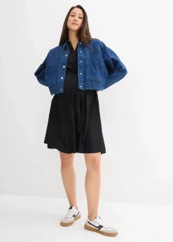 bonprix Umstandsmode^2-in-1 Umstands-Blusenkleid für die Schwangerschaft und danach schwarz