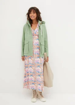 bonprix Bekleidung·Blazer|Umstandsmode^3-in-1 Umstandsjacke mit Trageeinsatz moosgrün/weiß