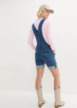 bonprix Bekleidung·Blazer|Umstandsmode^2-in-1 Umstands-Latzshorts und Bermuda-Latzshorts blue stone