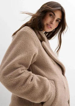 bonprix Bekleidung·Blazer|Umstandsmode^2-in-1 Umstandsmantel mit Trageeinsatz taupe