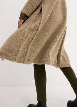 bonprix Bekleidung·Blazer|Umstandsmode^3-in-1 Umstandsmantel mit Trageeinsatz aus Teddyfleece new khaki