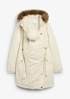 bonprix Bekleidung·Blazer|Umstandsmode^3-in-1 Umstandsparka mit Trageeinsatz natur