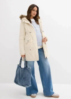 bonprix Bekleidung·Blazer|Umstandsmode^3-in-1 Umstandsparka mit Trageeinsatz natur