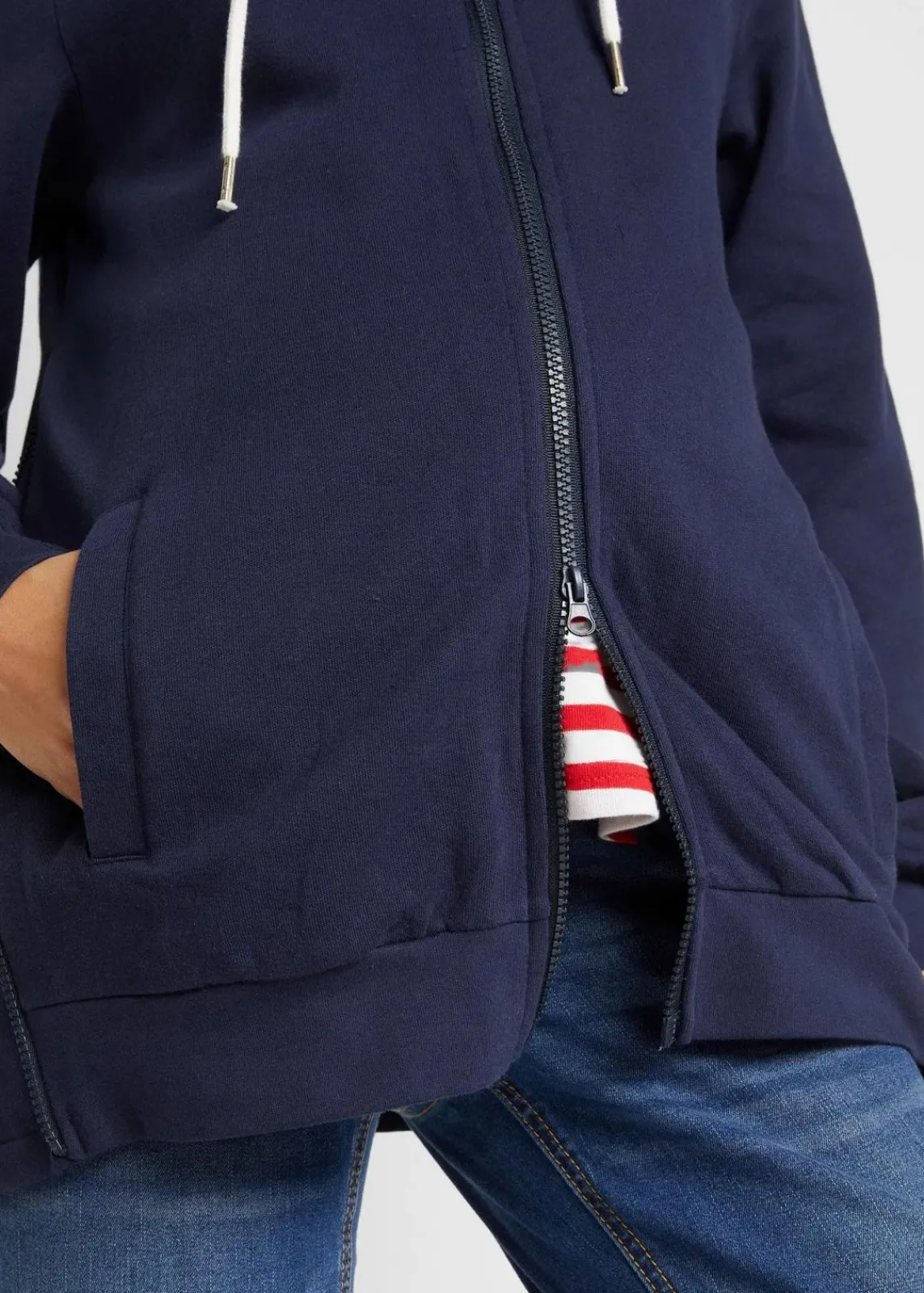 bonprix Bekleidung·Blazer|Umstandsmode^3-in-1 Umstands-Sweatjacke und Tragejacke dunkelblau