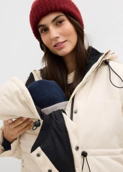 bonprix Bekleidung·Blazer|Umstandsmode^6-in-1 Umstands-Tragejacke mit herausnehmbarer Fleecejacke beige/schwarz