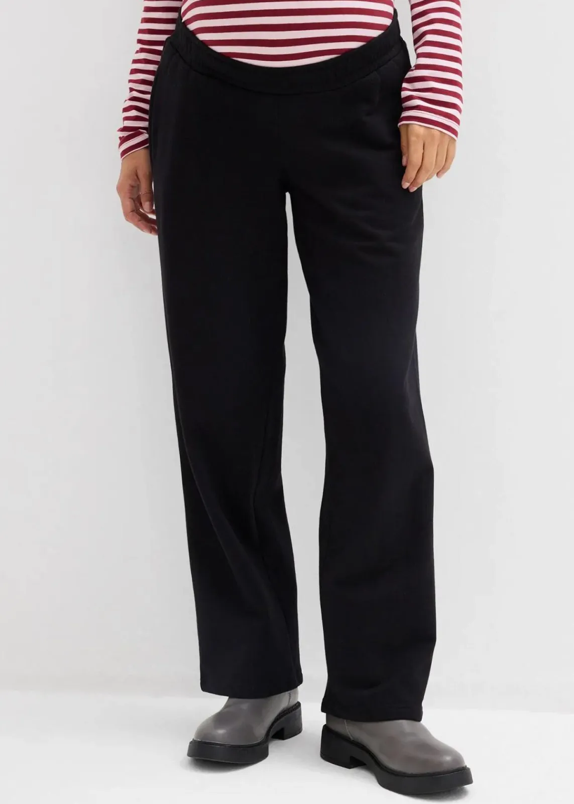 bonprix Bekleidung·Blazer|Umstandsmode^2-in-1 Umstandsweathose mit verstellbarem Bauchband schwarz