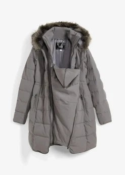 bonprix Umstandsmode|Bekleidung·Blazer^3-in-1 warm wattierte Umstands- und Tragejacke rauchgrau