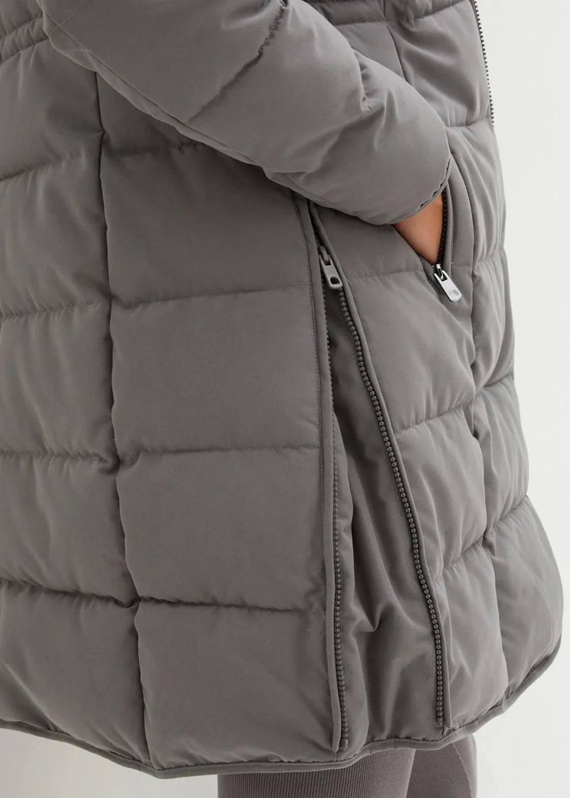 bonprix Umstandsmode|Bekleidung·Blazer^3-in-1 warm wattierte Umstands- und Tragejacke rauchgrau