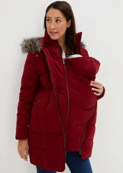 bonprix Umstandsmode|Bekleidung·Blazer^3-in-1 warm wattierte Umstands- und Tragejacke kastanienrot