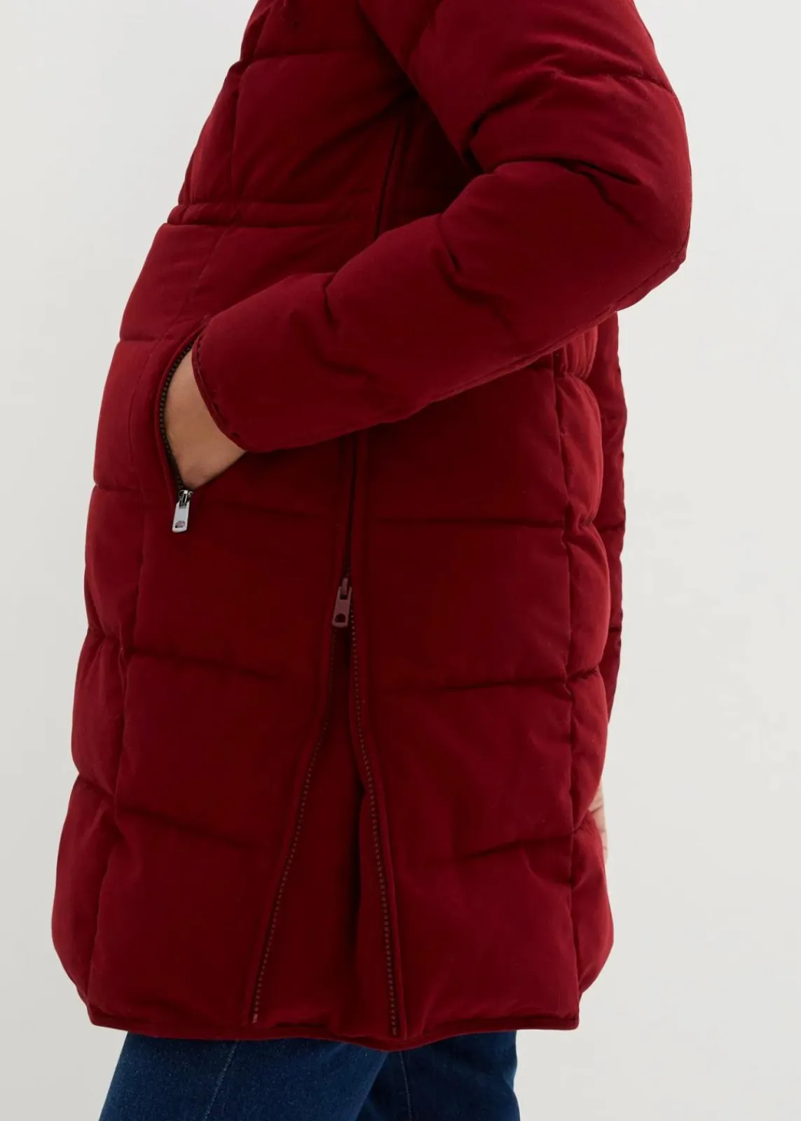 bonprix Umstandsmode|Bekleidung·Blazer^3-in-1 warm wattierte Umstands- und Tragejacke kastanienrot