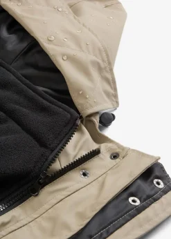 bonprix Bekleidung·Blazer|Umstandsmode^6-in-1 wasserabweisende Umstandsjacke mit Trageeinsatz und herausnehmbarer Fleecejacke beige/schwarz