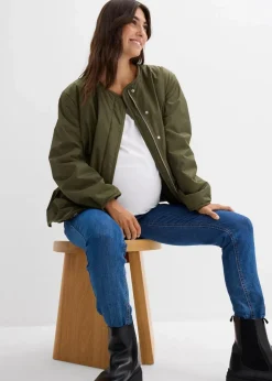 bonprix Bekleidung·Blazer|Umstandsmode^4-in-1 Wende-Bomberjacke mit Trageeinsatz dunkeloliv/dunkelblau