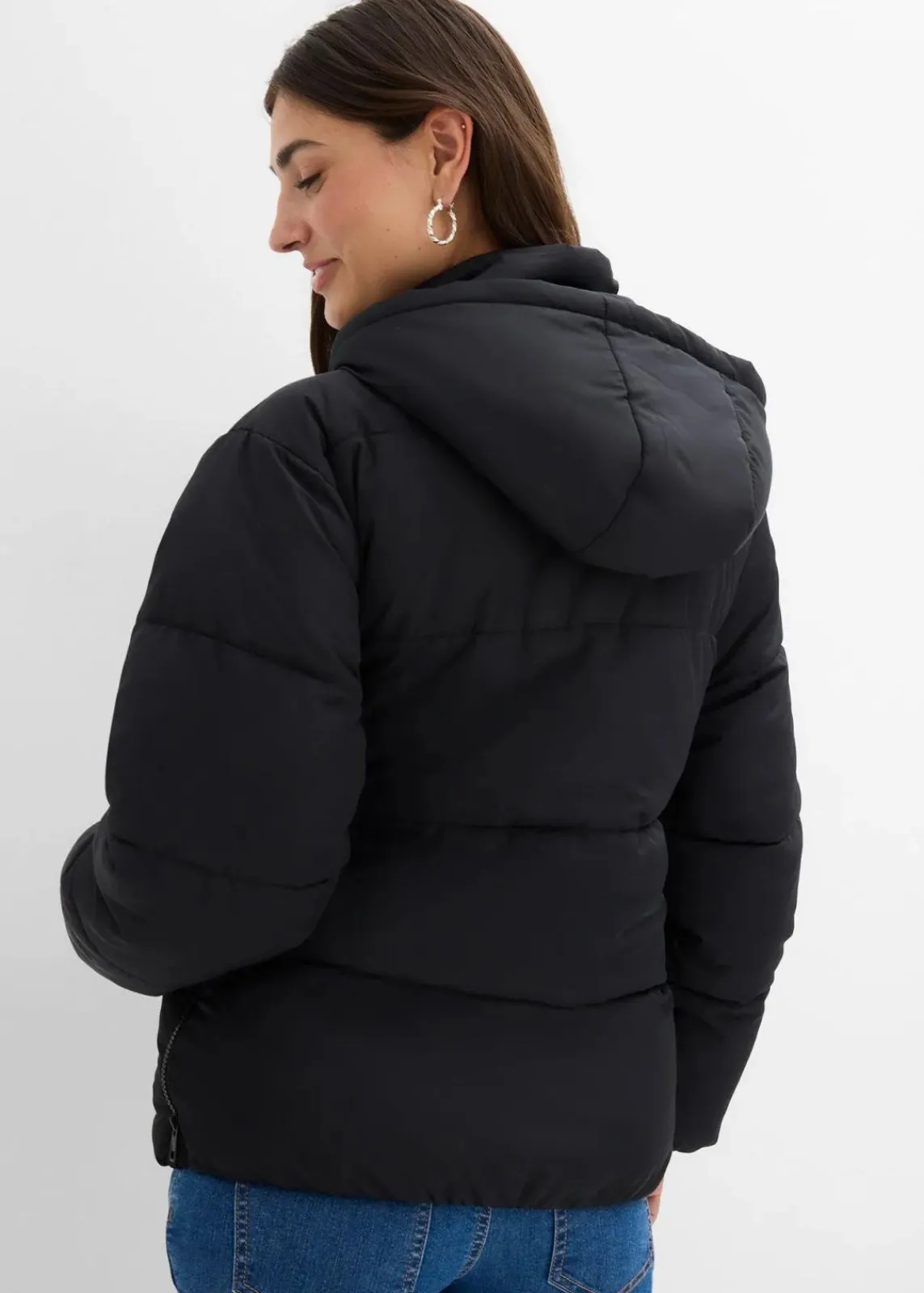 bonprix Bekleidung·Blazer|Umstandsmode^3-in-1-Umstands-Pufferjacke mit Trageeinsatz, wasserabweisend schwarz