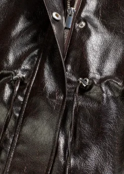 bonprix Bekleidung·Hosen|Jacken & Mäntel^Jacke aus Lacklederimitat dunkelbraun