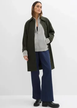 bonprix Bekleidung·Röcke|Basics^Jacke in Scuba Qualität mit Reißverschluss hellgrau meliert meliert