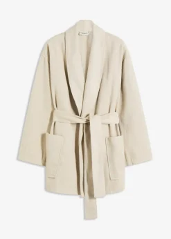 bonprix Jacken & Mäntel|Bekleidung·Hosen^Jacke in Wolloptik kieselbeige