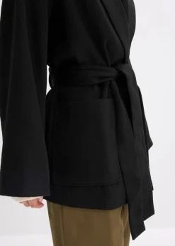 bonprix Bekleidung·Hosen|Jacken & Mäntel^Jacke in Wolloptik schwarz