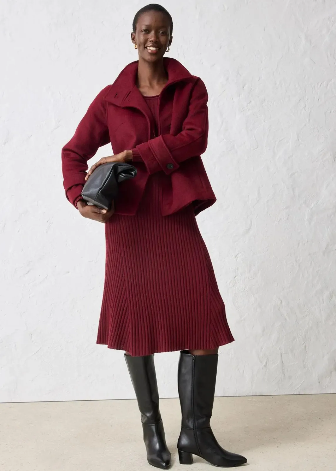 bonprix Bekleidung·Hosen|Jacken & Mäntel^Jacke mit weichem Wollanteil ahornrot