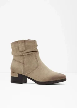 Jana High Heels|Komfortschuhe^Cowboy Stiefelette in bequemer Weite taupe