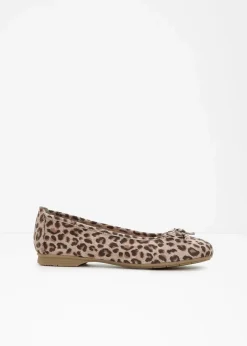 Jana High Heels|Komfortschuhe^Komfort-Ballerinas in bequemer Weite beige leo bedruckt