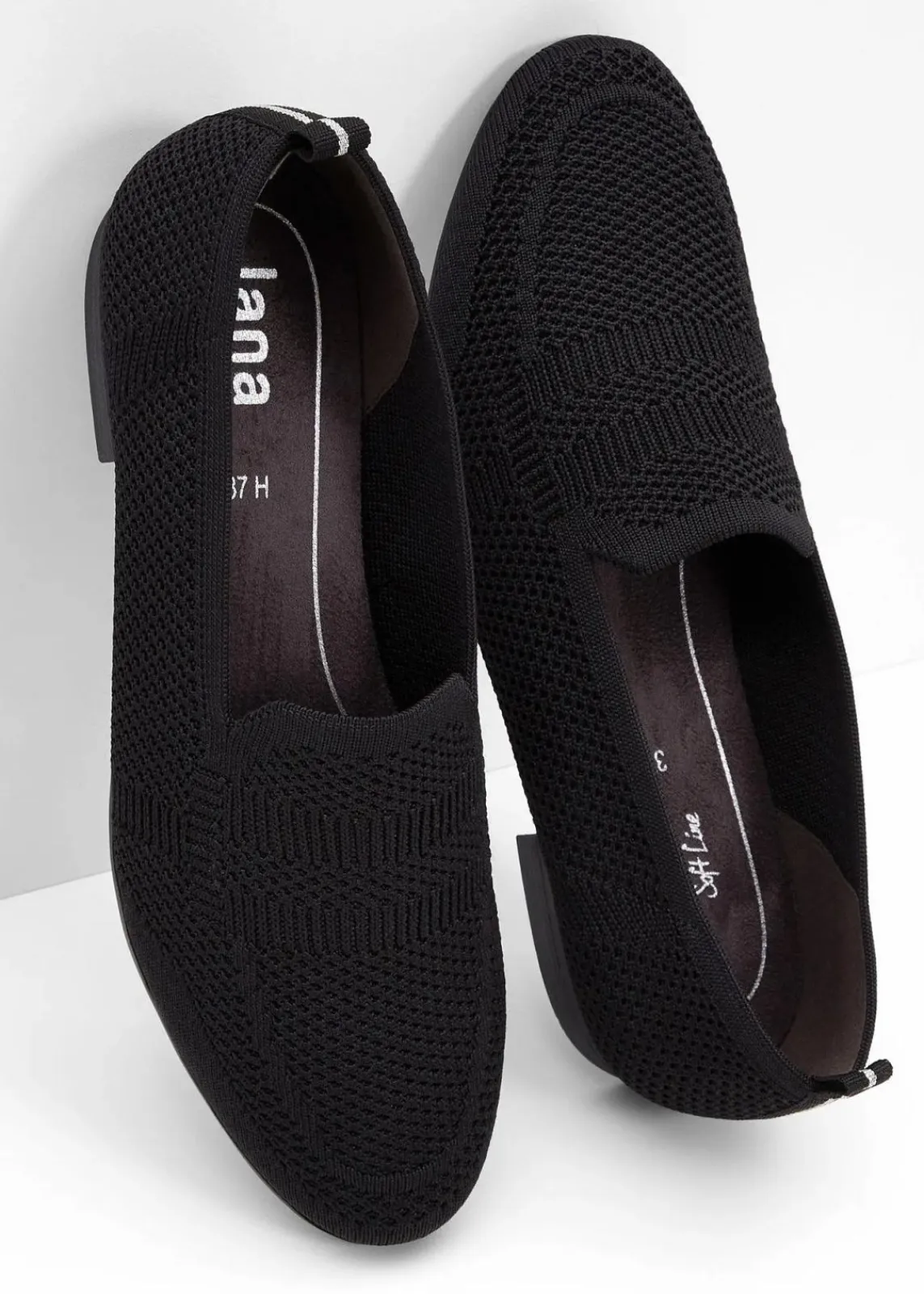 Jana Slipper & Halbschuhe|High Heels^Komfort-Loafer in bequemer Weite schwarz