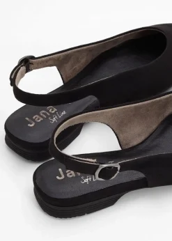 Jana High Heels|Komfortschuhe^Komfort-Sling-Ballerinas in bequemer Weite schwarz