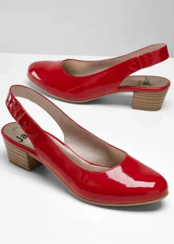 Jana High Heels|Komfortschuhe^Komfort-Slingpumps in bequemer Weite rot