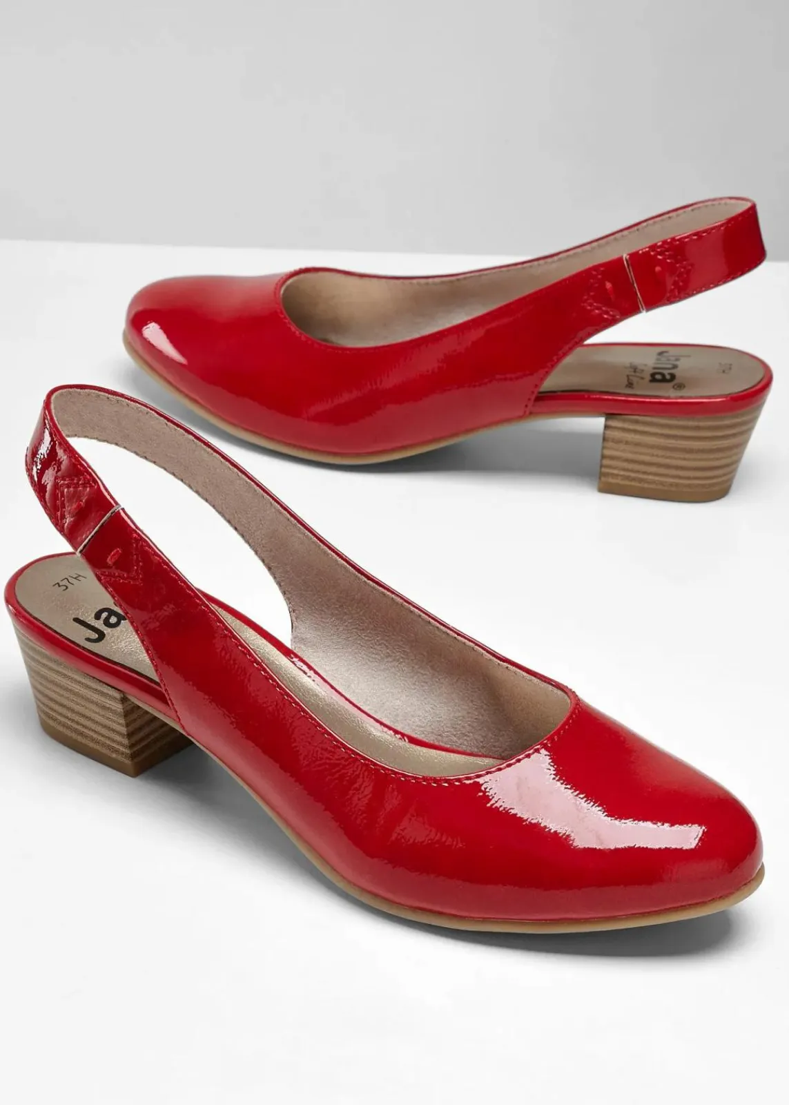 Jana High Heels|Komfortschuhe^Komfort-Slingpumps in bequemer Weite rot
