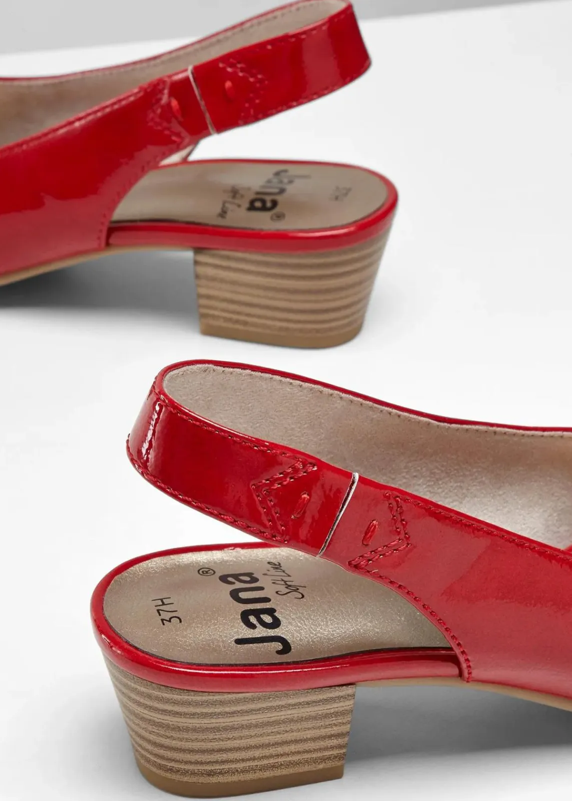 Jana High Heels|Komfortschuhe^Komfort-Slingpumps in bequemer Weite rot