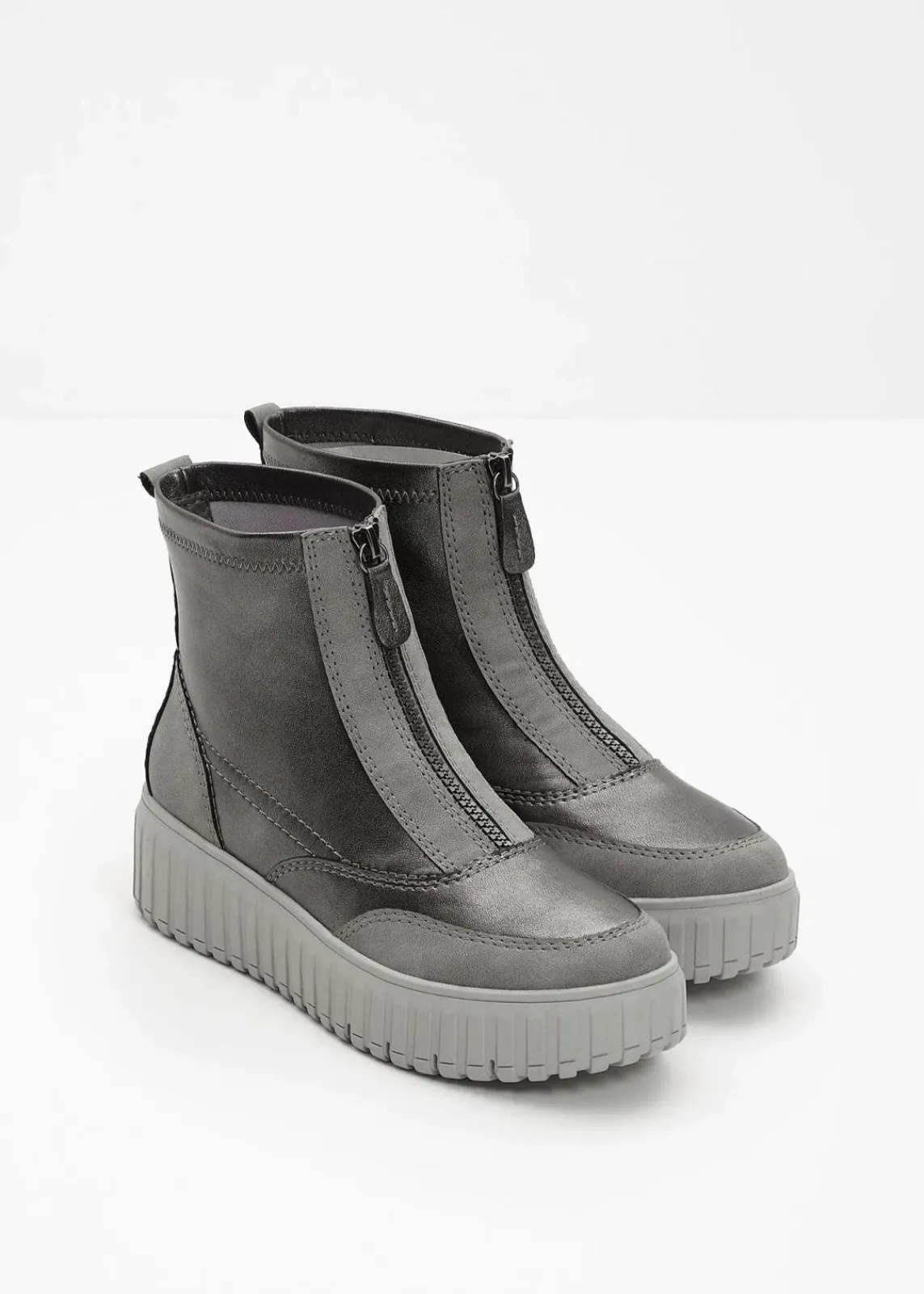 Jana High Heels|Komfortschuhe^Plateau-Boots grau metallic