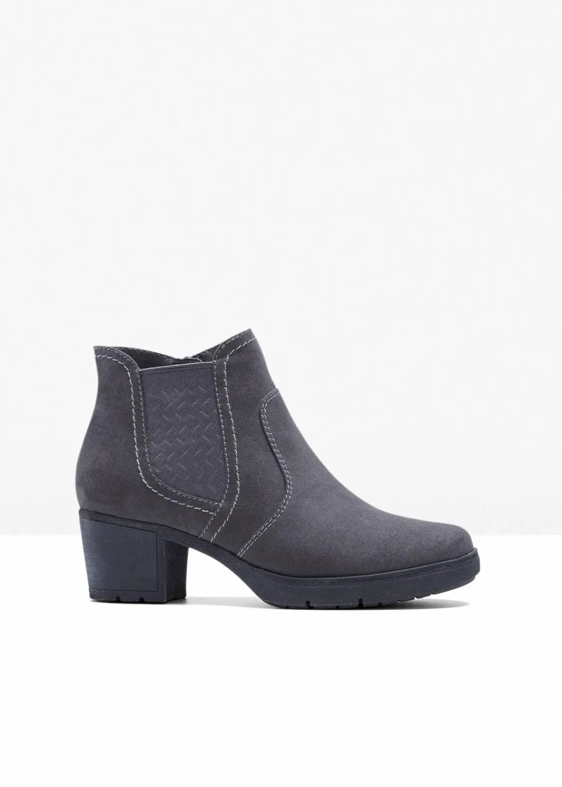 Jana High Heels|Komfortschuhe^Stiefelette in bequemer Weite dunkelgrau