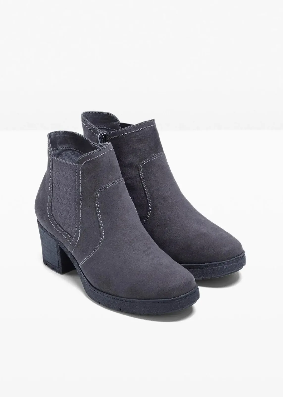 Jana High Heels|Komfortschuhe^Stiefelette in bequemer Weite dunkelgrau