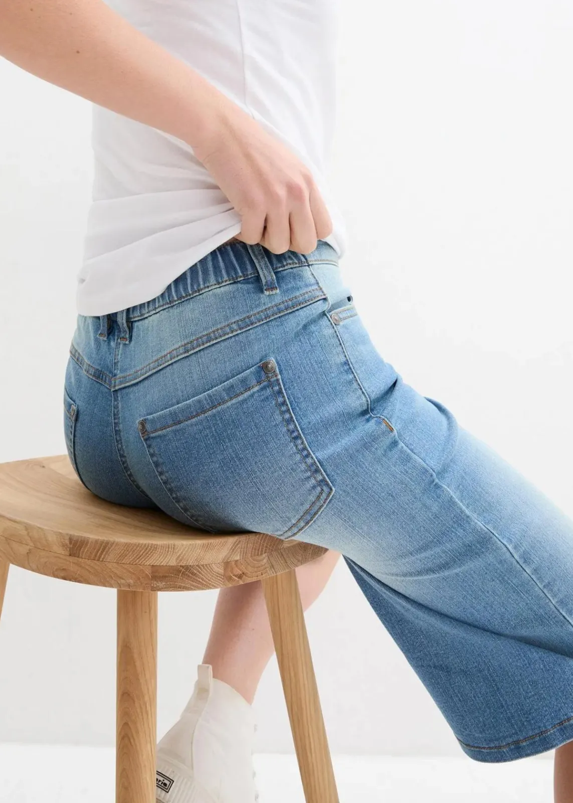 bonprix Jeans|Shorts^Jeans Bermuda High Waist, Bequembund mittelblau denim