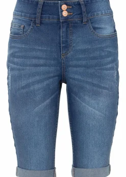 bonprix Bekleidung·Outdoorbekleidung|Bekleidung·Shirts & Tops^Jeans Bermuda Mid Waist blue stone