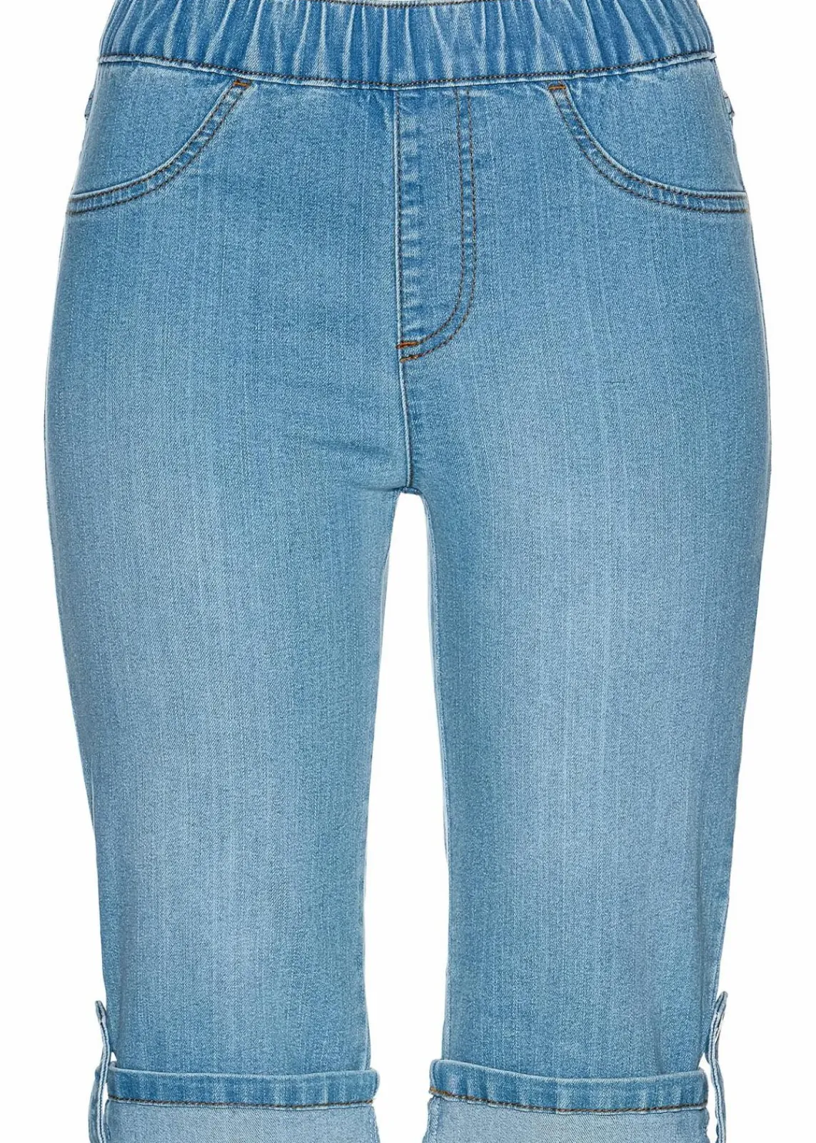 bonprix Bekleidung·Outdoorbekleidung|Bekleidung·Shirts & Tops^Jeans Bermuda Mid Waist, Bequembund blue bleached
