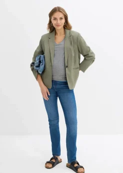 bonprix Bekleidung·Blazer|Nachhaltigere Materialien^Jeans für die Schwangerschaft und danach, Slim Fit blau denim