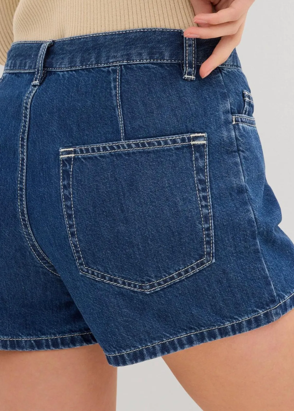 bonprix Bekleidung·Outdoorbekleidung|Bekleidung·Shirts & Tops^Jeans Hosenrock, Mid Waist blau denim used