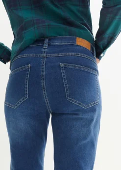 bonprix Bekleidung·Shirts & Tops|Jeans^7/8-Jeans, Komfort-Stretch blau used