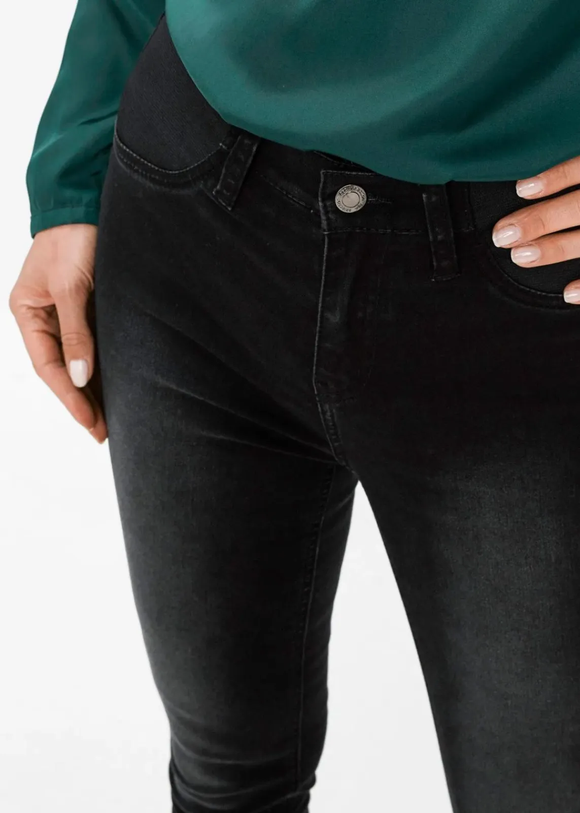 bonprix Kurzgrößen|Bekleidung·Shirts & Tops^Jeans mit Bequembund black stone